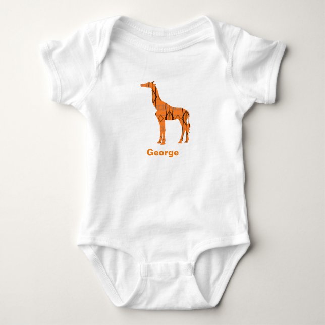 Personlig brun giraff t shirt (Framsida)