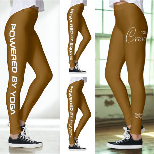 Personlig Bruna Pilates Yoga Träningsgym Leggings