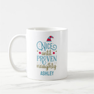 Personlig Brusen jul Naughty eller Nice Kaffe Kaffemugg