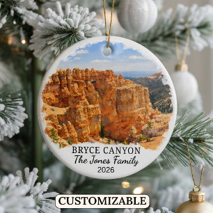 Personlig Bryce Canyon National Park, Utah Julgransprydnad Keramik
