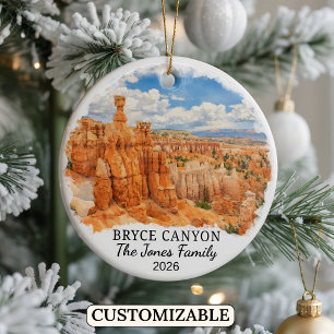Personlig Bryce Canyon National Park, Utah Julgransprydnad Keramik