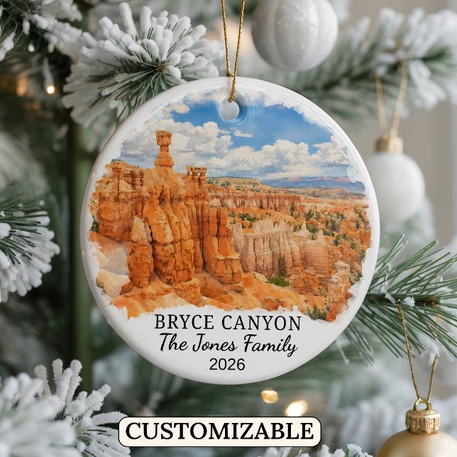 Personlig Bryce Canyon National Park, Utah Julgransprydnad Keramik (Skapare uppladdad)