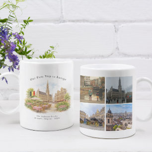 Personlig Bryssel Belgien Resa Fotomugg Kaffemugg
