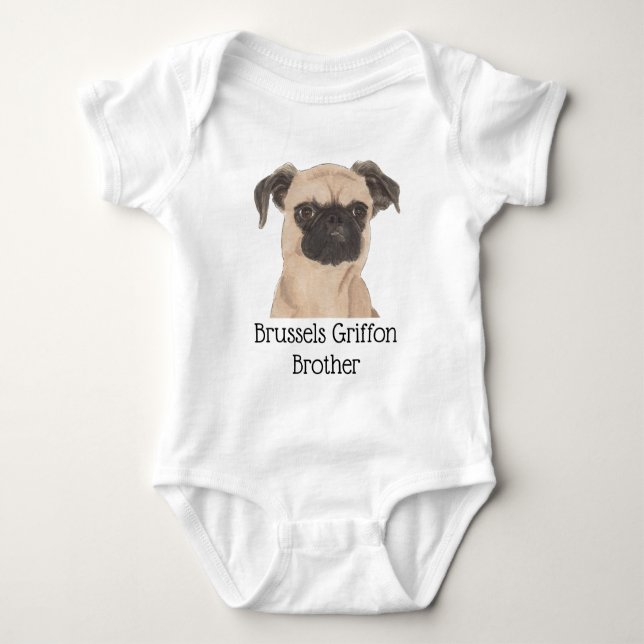 Personlig Brysselgriffon Hund T Shirt (Framsida)
