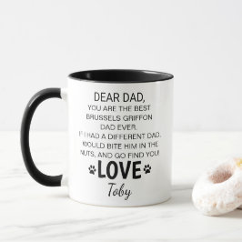 Personlig Brysselgriffon Pappa Mugg