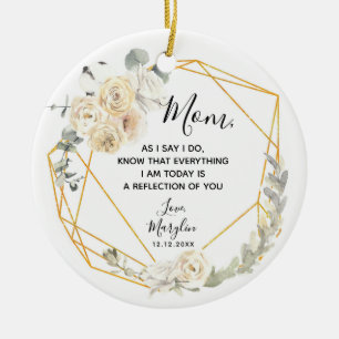 Personlig Budens mamma Blommigt Gift Julgransprydnad Keramik