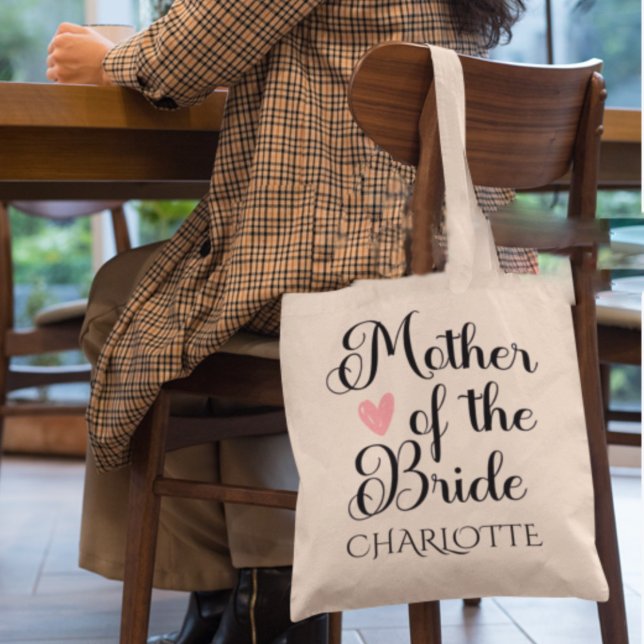 Personlig Budens mamma Bröllop Tygkasse (Personalized Mother of the Bride Wedding Tote Bag)