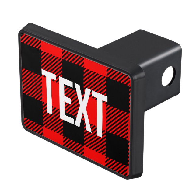 Personlig Buffalo Check Red Black Lumberjack Dragkroksskydd (Topp Höger)