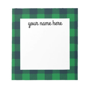 Personlig Buffalo Plaid Anteckningsblock