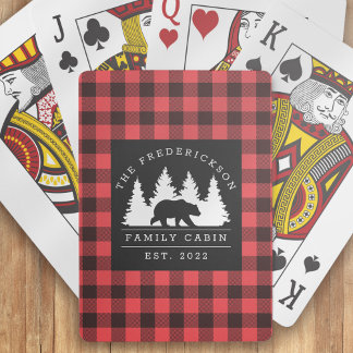 Personlig Buffalo Play Bear Forest Cabin Casinokort