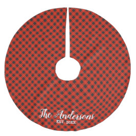 Personlig Buffalo Play Träd Skirt Julgransmatta Borstad Polyester