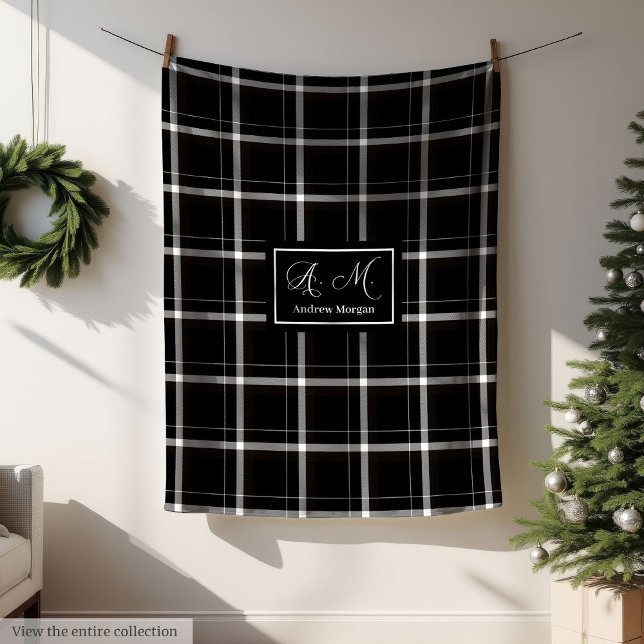 Personlig Buffalo-rutig filt i trendig färg (Personalized Buffalo Plaid Blanket in Trendy Colors)
