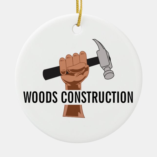 Personlig Builder/Construction Julgransprydnad Keramik (Framsidan)