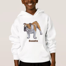 Personlig Bulldog Hoodie