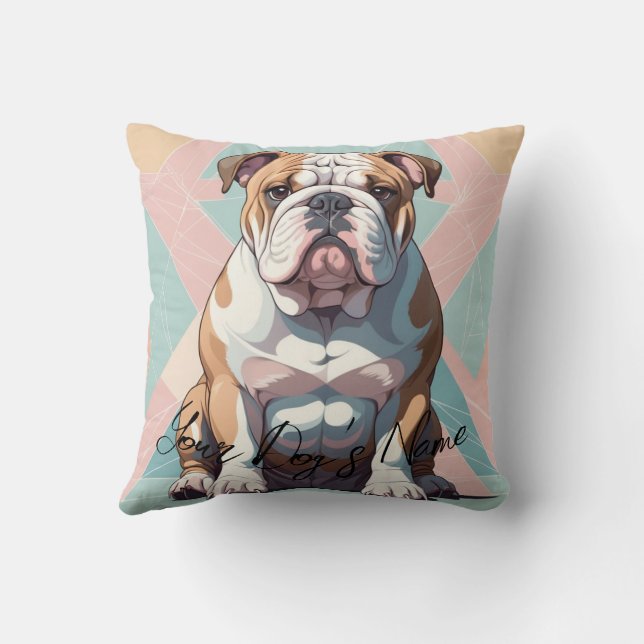 Personlig Bulldog Pillow Kudde (Baksida)