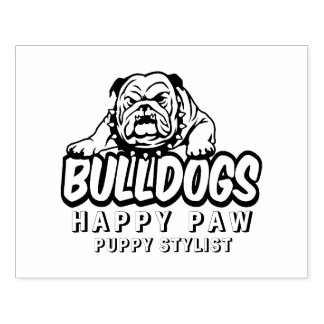 Personlig Bulldog-porträtt – Anpassad Hundgummi Stämpel