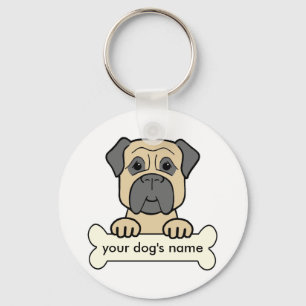 Personlig Bullmastiff Nyckelring