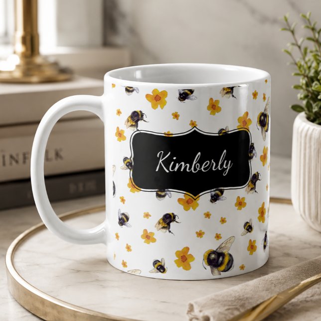 Personlig Bumble Bee Kaffemugg (Skapare uppladdad)