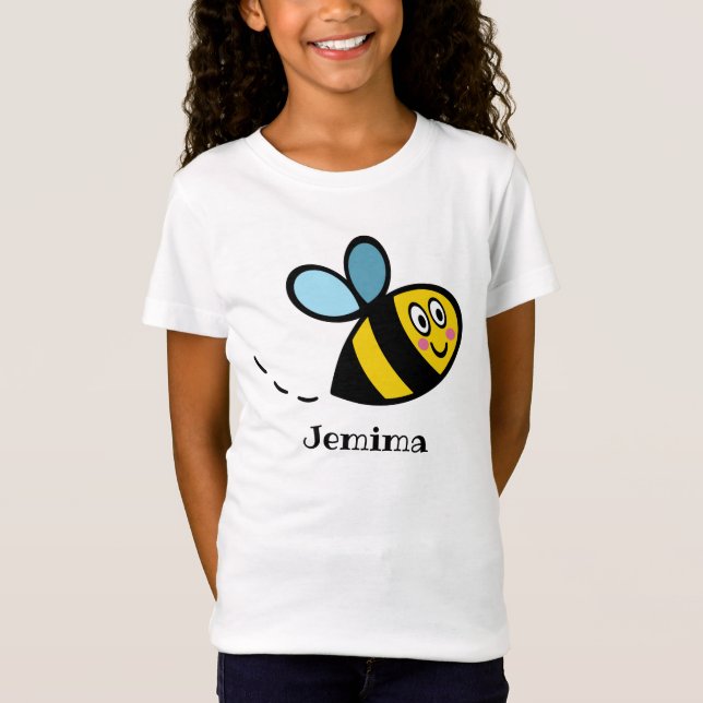 Personlig Bumblebee Mönster T-Shirt (Framsida)