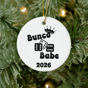 Personlig Bunco Babe-ornament Julgransprydnad Keramik