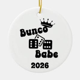 Personlig Bunco Babe-ornament Julgransprydnad Keramik