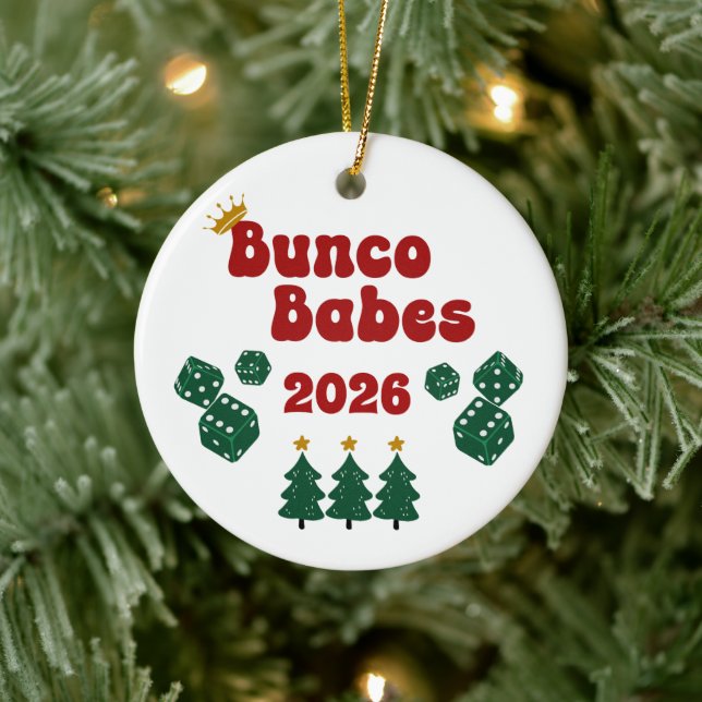Personlig Bunco Babes-utsmyckning Julgransprydnad Keramik (Träd)