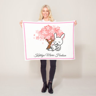 Personlig Bunny Fleecefilt