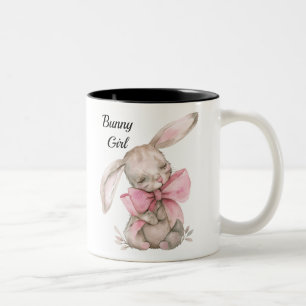 Personlig Bunny Girl Mugg - Cute Rabbit Kopp