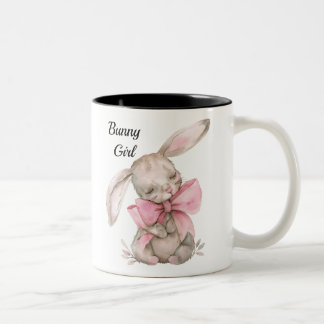 Personlig Bunny Girl Mugg - Cute Rabbit Kopp
