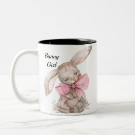 Personlig Bunny Girl Mugg - Cute Rabbit Kopp