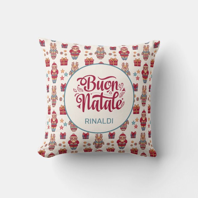 Personlig Buon Natale Kudde (Framsida)