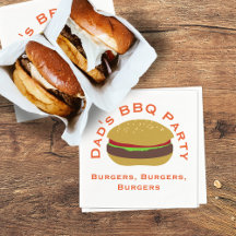 Personlig Burgers Backyard BBQ Papper Napkins