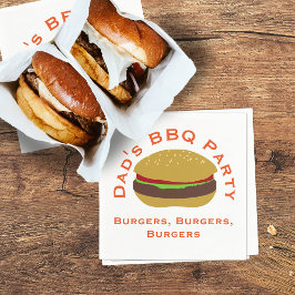 Personlig Burgers Backyard BBQ Papper Napkins Pappersservett