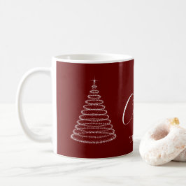 Personlig burgunderfärgad julkaffemugg kaffemugg