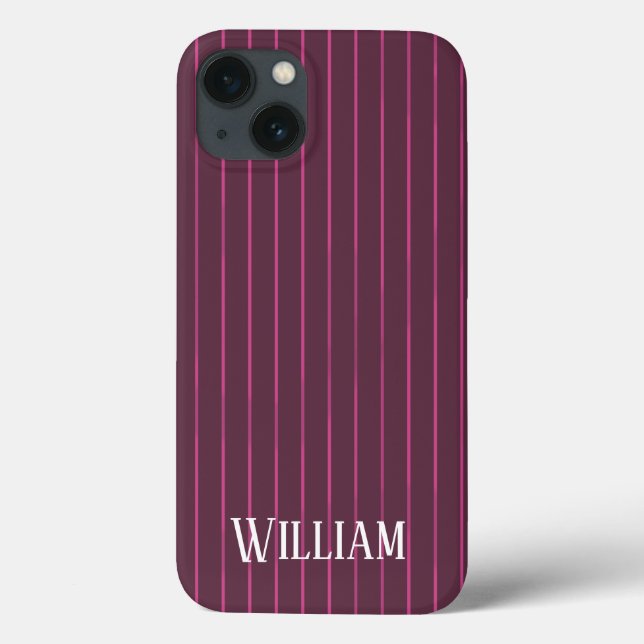 Personlig burgundy streck Fodral-Mate iPhone (Baksida)