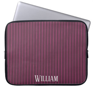 Personlig burgundy streck laptop fodral