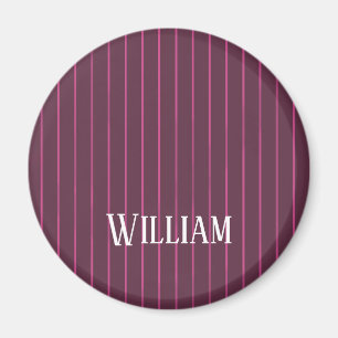 Personlig burgundy streck magnet