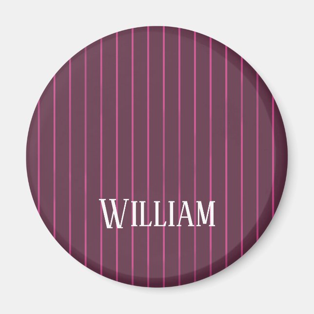 Personlig burgundy streck magnet (Framsidan)