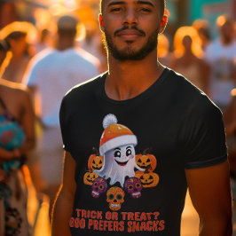 Personlig Bus eller godis Boo Funny Halloween T Shirt
