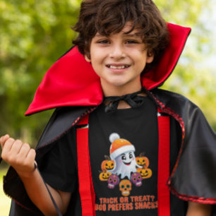 Personlig Bus eller godis Boo Funny Halloween T Shirt