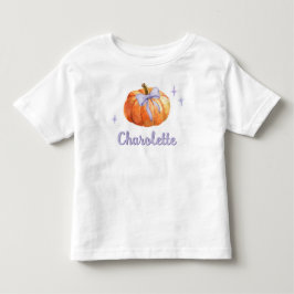 Personlig Bus eller godis Halloween Pumpkin Bow T Shirt