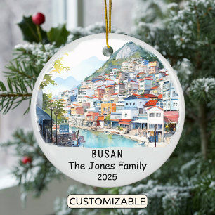 Personlig Busan Ornament, Sydkorea Julgransprydnad Keramik