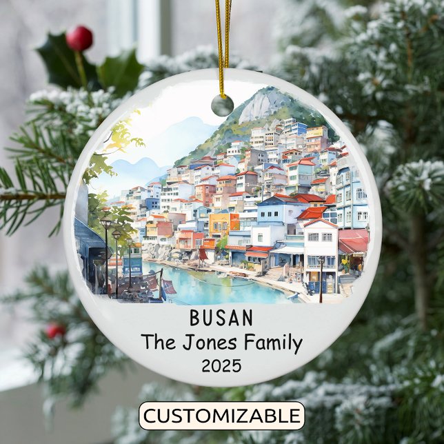 Personlig Busan Ornament, Sydkorea Julgransprydnad Keramik (Skapare uppladdad)