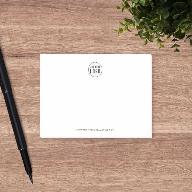 Personlig Business Add Logotyp Modern Minimalist Post-it Block (Skapare uppladdad)