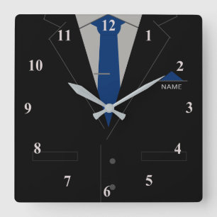 Personlig Business Clock med Anpassningsbar Text N Fyrkantig Klocka