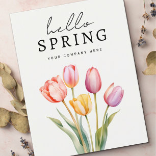Personlig Business Hej Vår Tulips Vykort