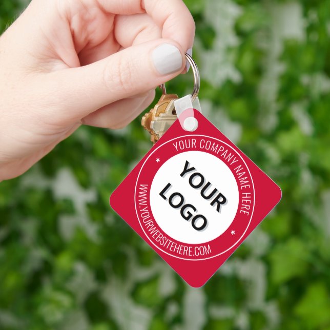 Personlig Business Keychain Logotyp och text Nyckelring (Hand)