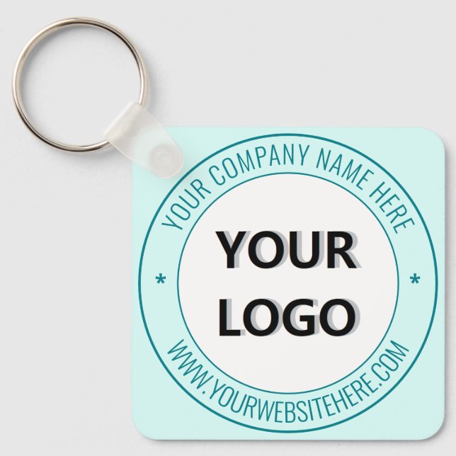 Personlig Business Logotyp and Text Keychain Gift Nyckelring (Framsida)