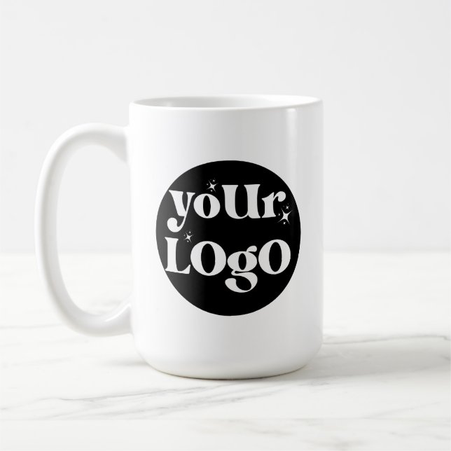 Personlig Business Logotyp Branded Kaffemugg (Vänster)