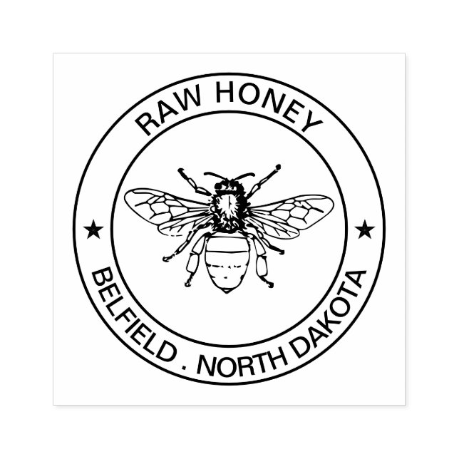 Personlig Business Logotyp Frimärke - Bees Stamper Stämpel (Tryck)